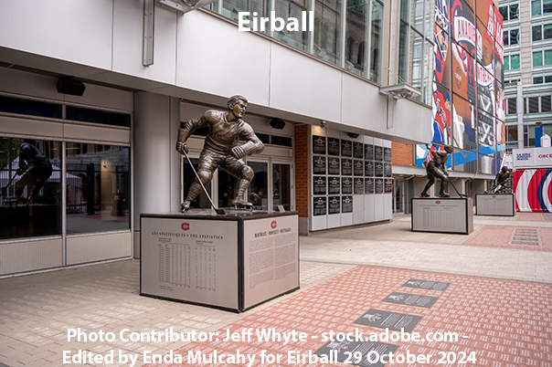 Montreal, Quebec - May 25, 2024: Outside the landmark Bell Centre, home of the Montreal Canadiens of the NHL.